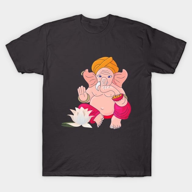 Lord Ganapati Ganesha Vinayaka T-Shirt by tatadonets